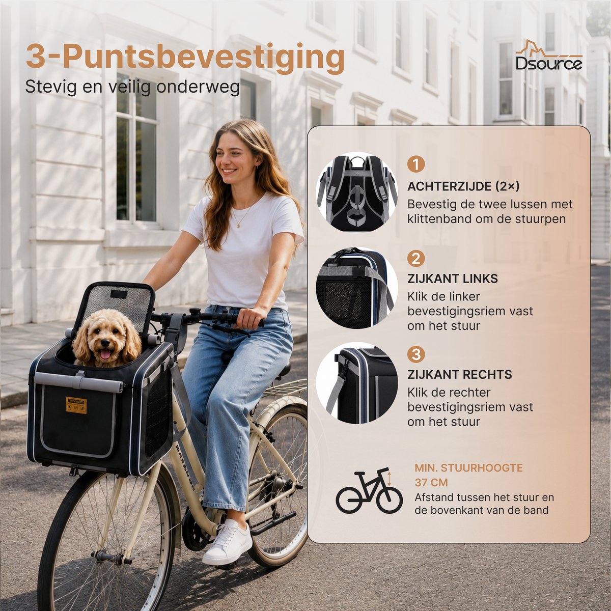 Dsource Dsource 32L Hondenfietsmand - afbeelding 4