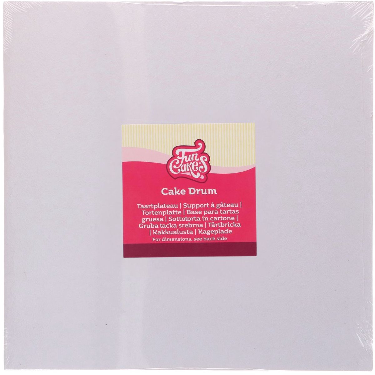 FunCakes Cake Drum Vierkant Wit 27,5cm