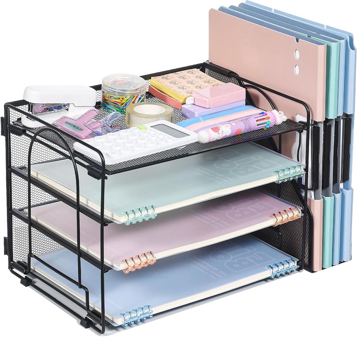 Bureau Organizer - Documentenlade Stapelaar - Kantoor Opruimen - Met Lades - 32 x 23 x 23 cm - Zwart