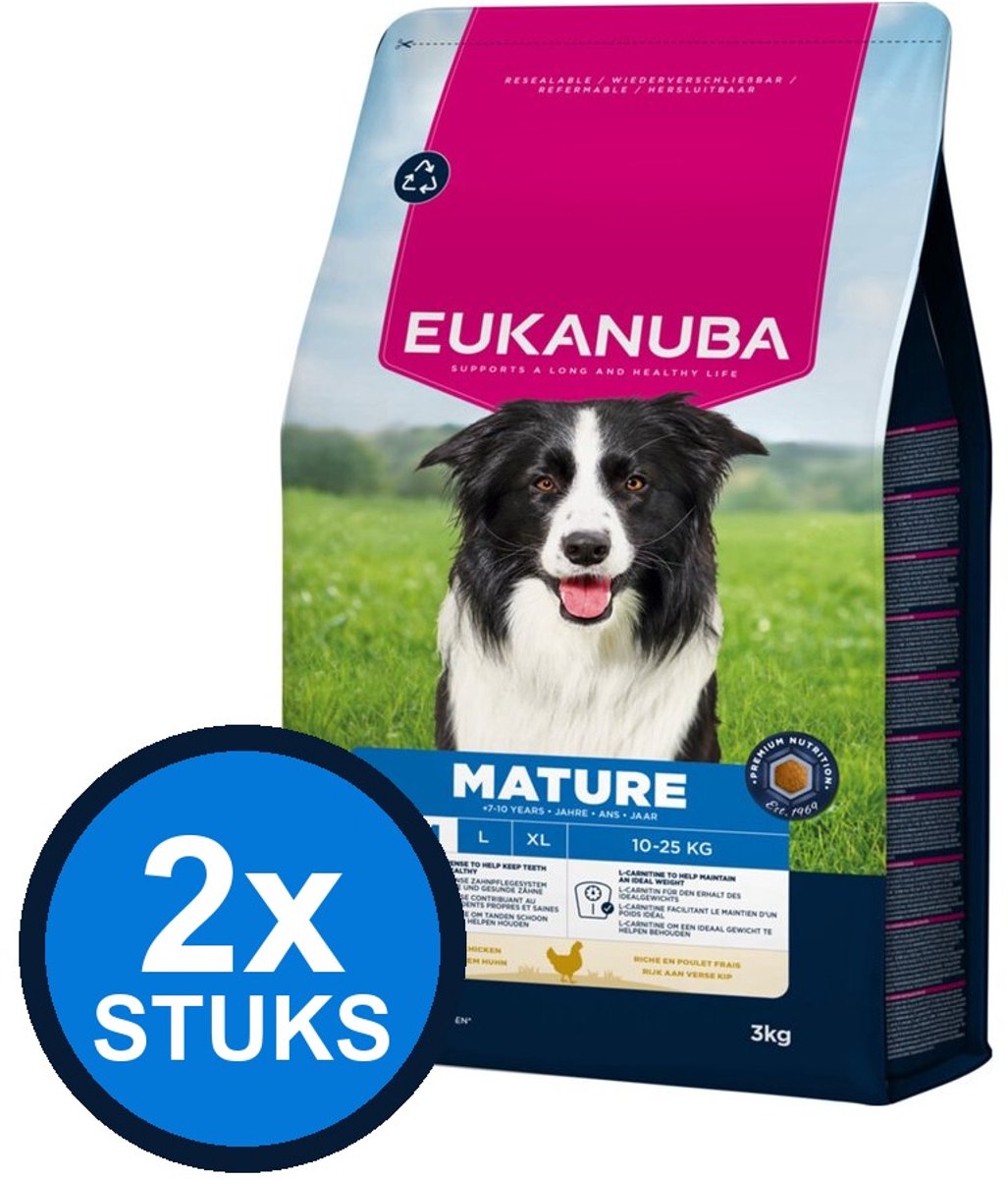 Eukanuba Eukanuba Mature Medium Kip - Hondenvoer Droogvoer - 3 kg