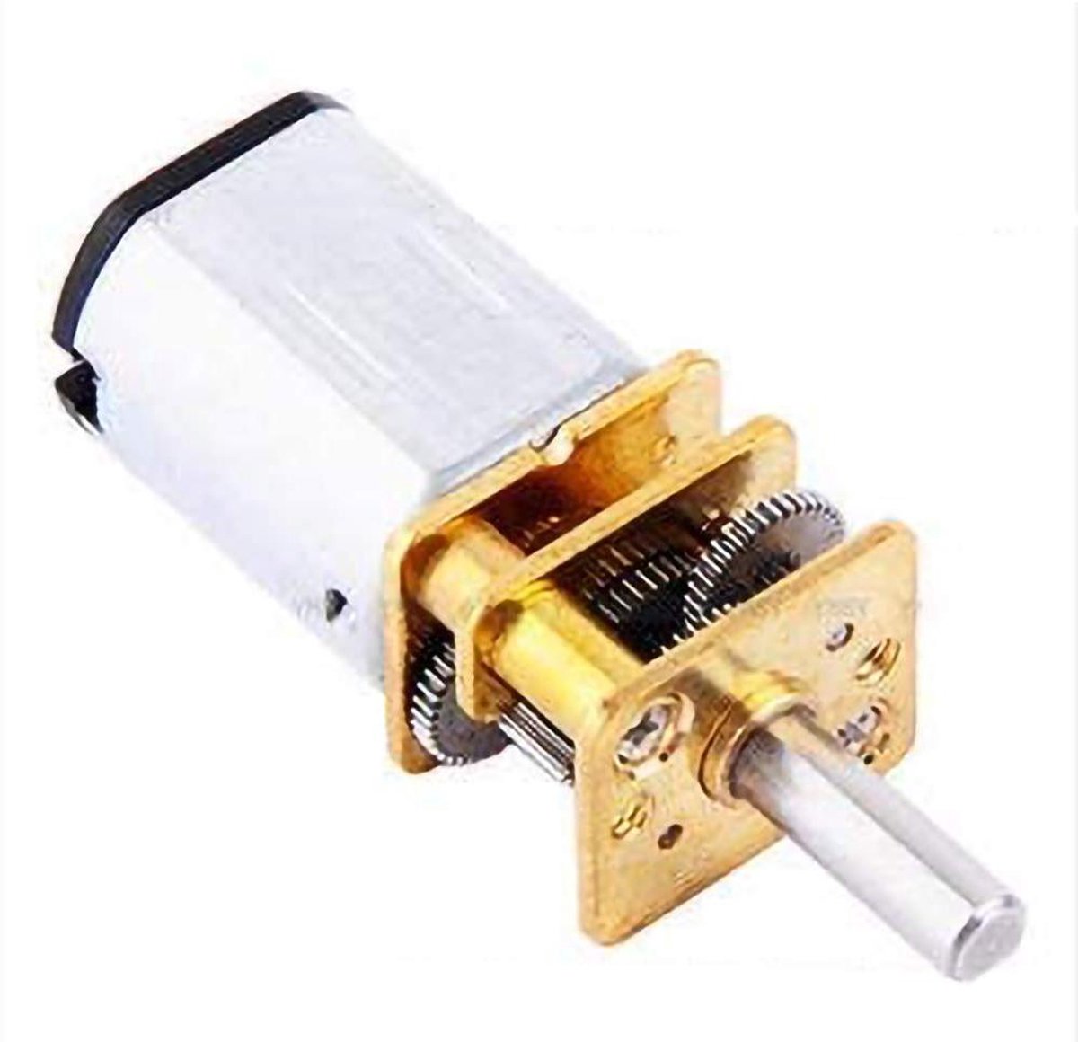 Snelheidsreductiemotor - Mini Motor - Robotica Projecten - Metalen Tandwielkast - DC 3-12V - Zilver