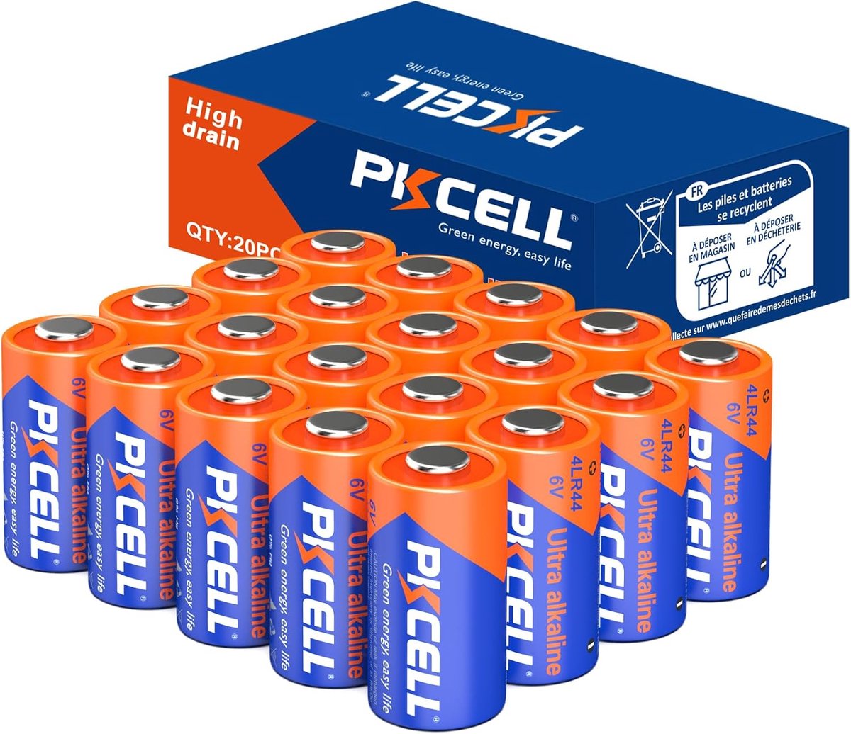 Thijox - 6V Batterijen 4LR44 A544 voor Hondenhalsband, 20 Stuks - Duurzaam, Betrouwbaar en Langdurig Gebruik voor Dierenaccessoires en Elektronische A