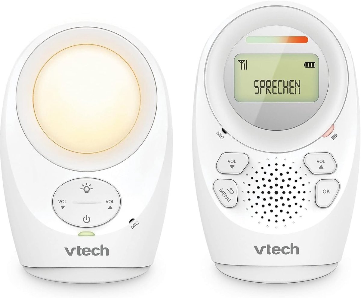 Thijox - Babyfoon DECT 450m Bereik met Storingsvrije Verbinding en Afluisterfunctie voor Kinderen, Witte Kleur, Ideaal voor Thuisgebruik