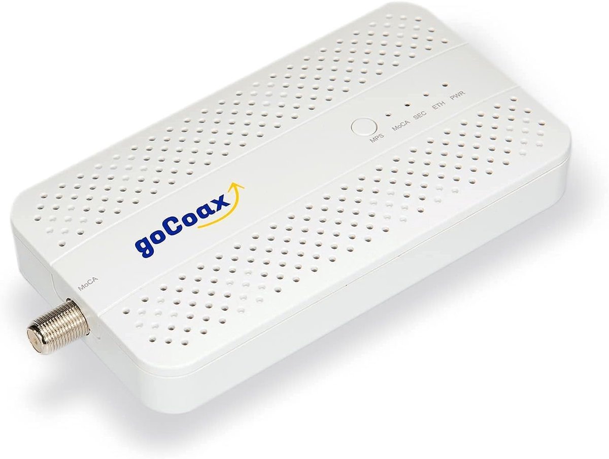 Thijox - GoCoax MoCA Adapter 2.5 - 2,5 GbE Ethernet-poort - Hoge snelheid - Coaxkabels - Wit - Ideaal voor gaming, streaming en multi-gebruikers