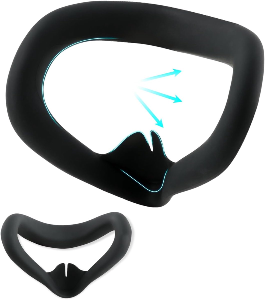 Thijox - Silicone Face Pad voor Meta Quest 3S - Gezichtsafdekking van Siliconen - Comfortabel Gezichtskussen Accessoire - Ideaal voor VR Gaming - Besc