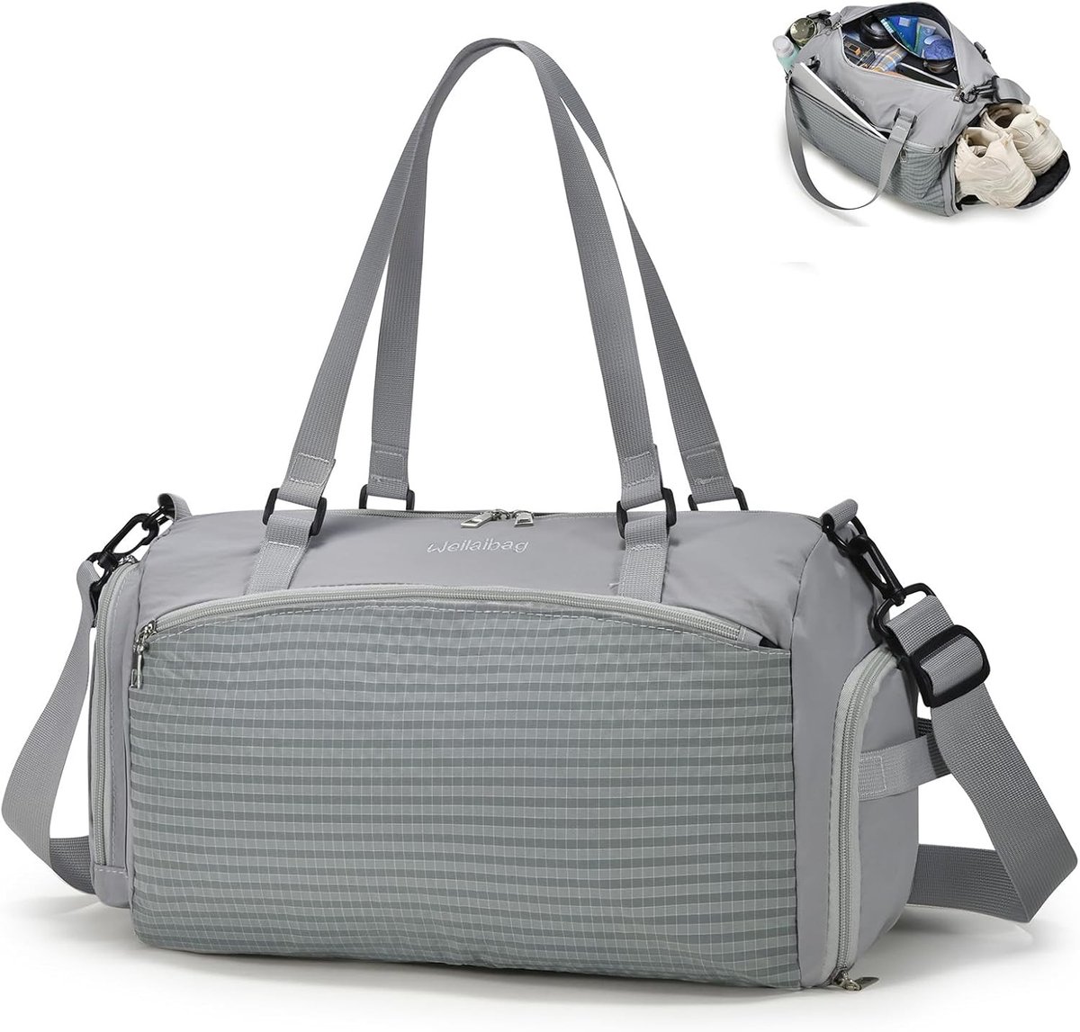 Reisbagage Handbagage 40x30x15 voor KLM en British Airways met Schoen- en Nat Compartment - Weekender Tas voor Mannen en Vrouwen, 20L Fitness Tas, Waterdicht en Lichtgewicht voor Vliegtuiggebruik