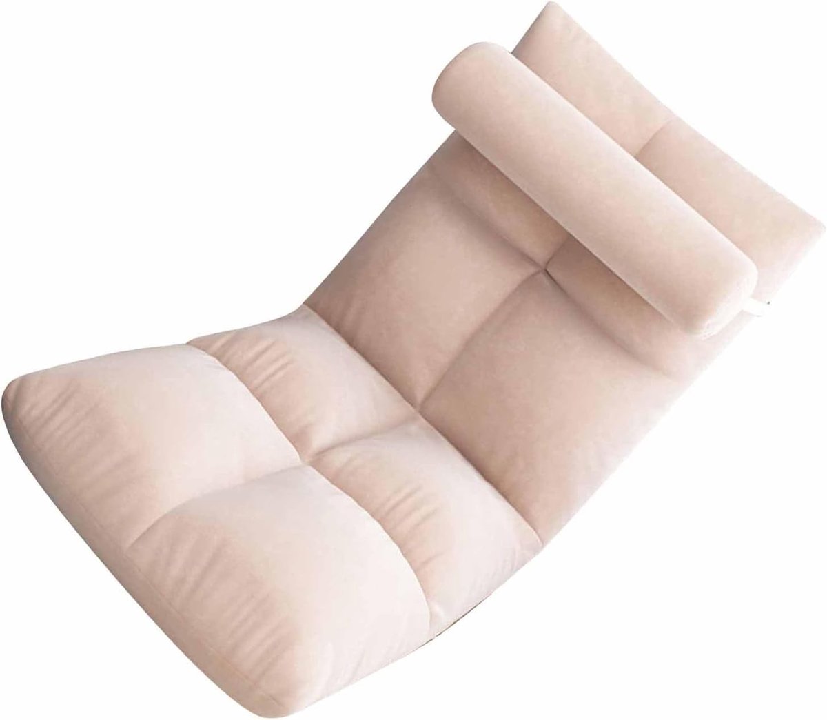 Vouwbare vloerstoel met lendensteun, verstelbare lounge-sofa en zachte zitzak voor woonkamer en slaapkamer (Roze)