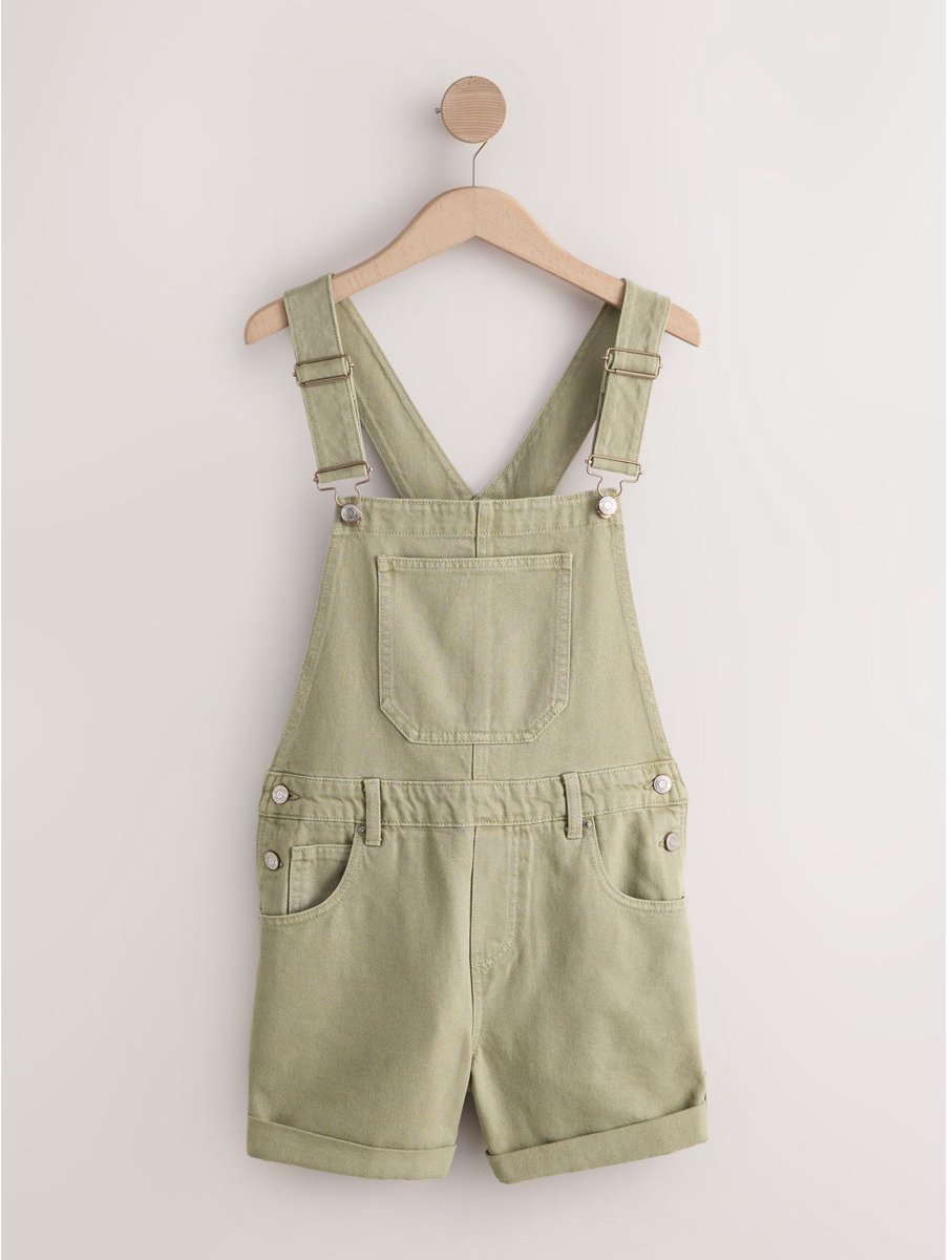 Next - Dames - Denim tuinbroekplaysuit - Groen