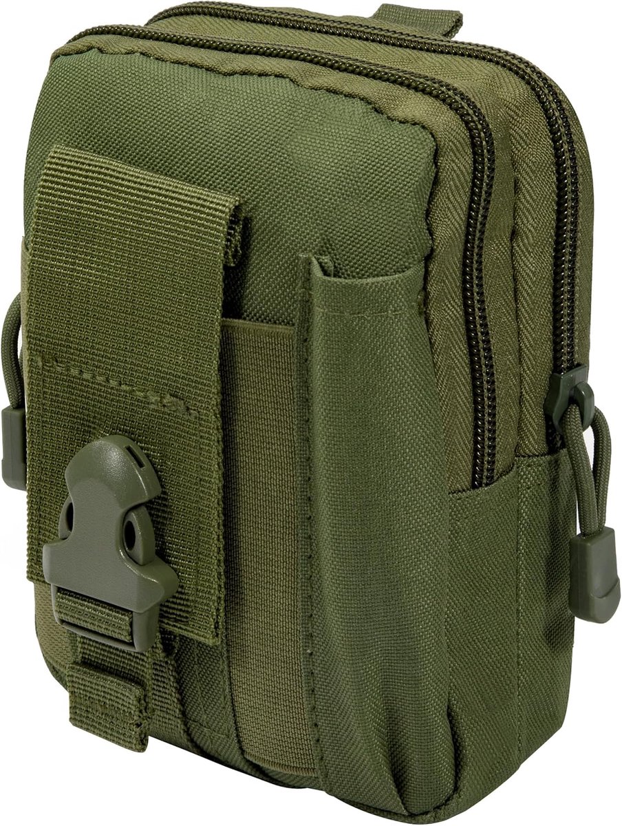 Thijox - Tactische Heuptas, Compacte Multifunctionele Heuptas voor Kamperen, Wandelen, Fietsen, Klimmen, Reizen, Groen, Eén Maat, Sport