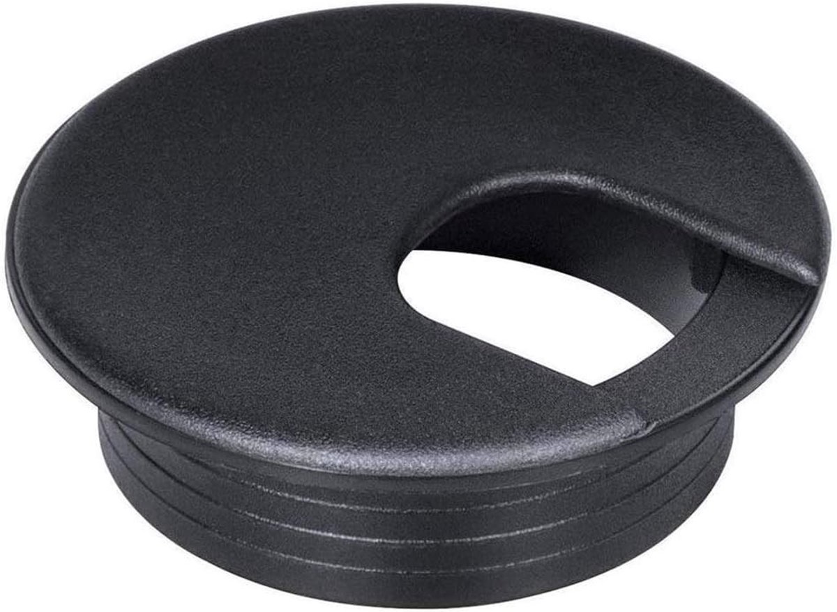 Grommet kabeldoorvoer voor bureau - Dekkappen voor kabels, 50mm ABS, ideaal voor computerwerkplekken