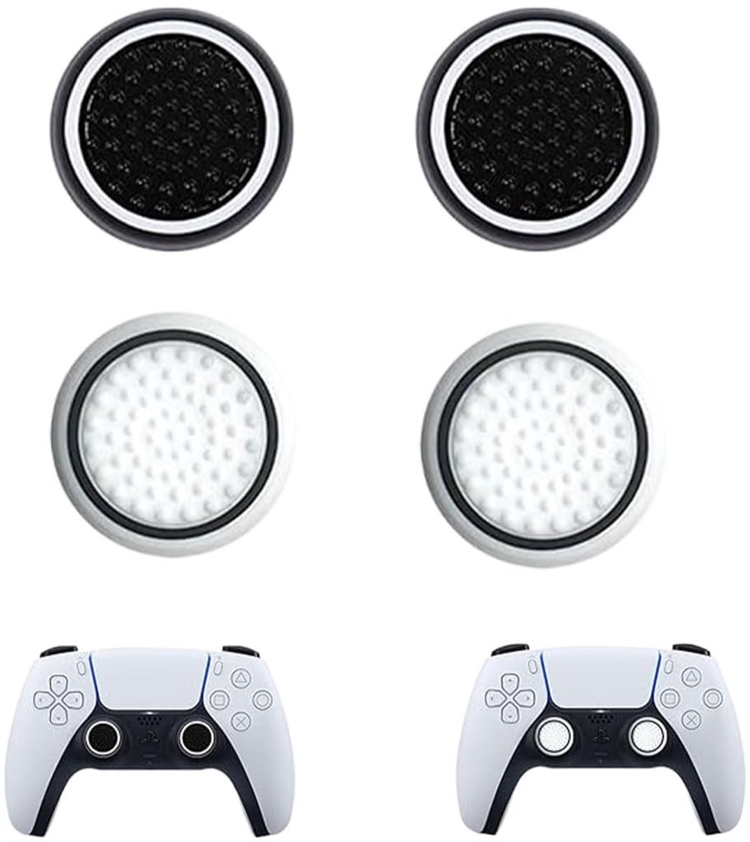 Inovra- Greepafdekkingen - Siliconen Doppen - Antislip Grip - Precisieaccessoires - Compatibel met PS4/PS5 - 4 Stuks - Controller Grips