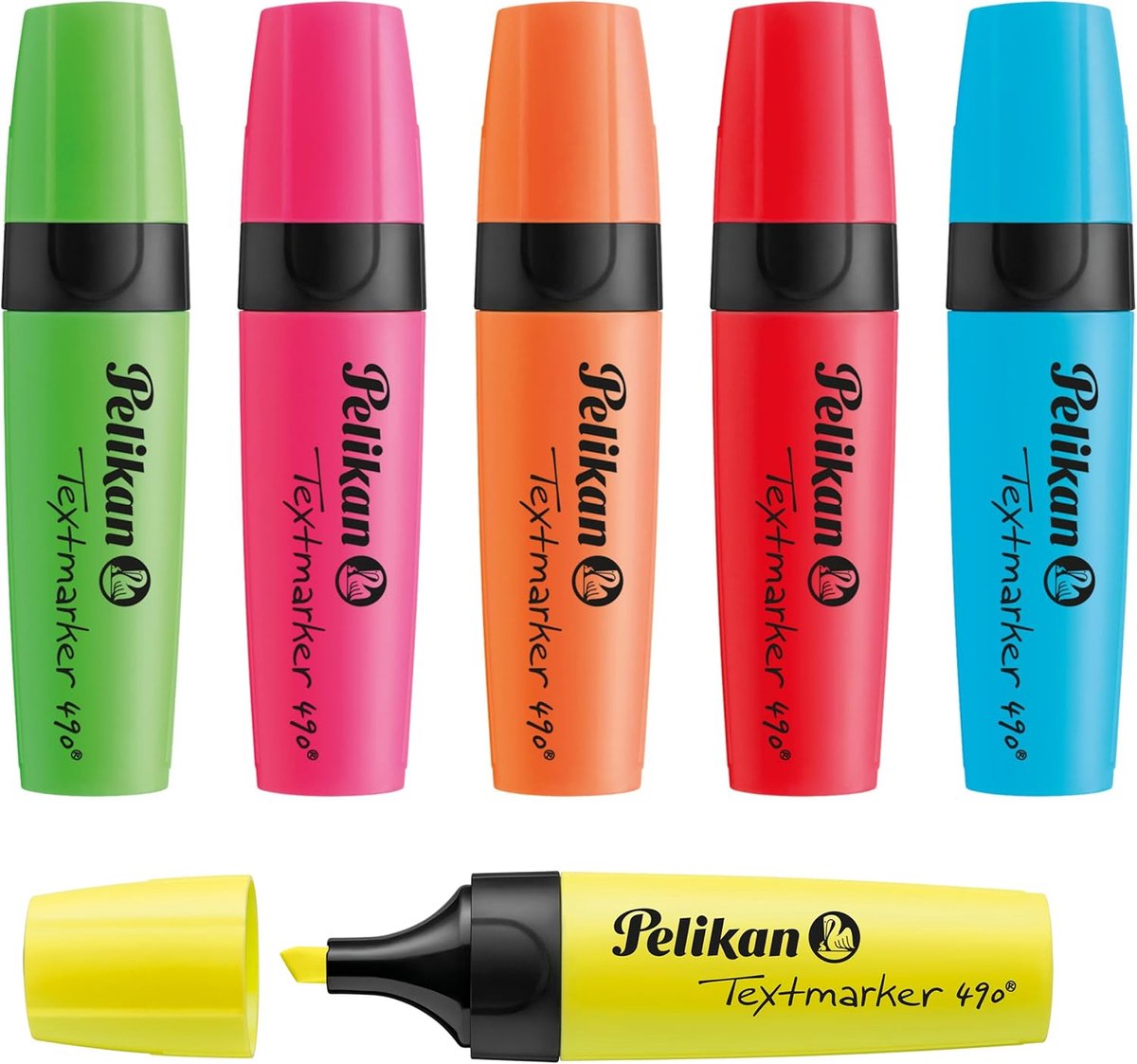 Thijox - Textmarker Set 6 Kleuren - Fluorescerende Markeer Stiften voor School, Kantoor, Creatief Gebruik - Drie Puntbreedtes - Ideaal voor Onderstrep