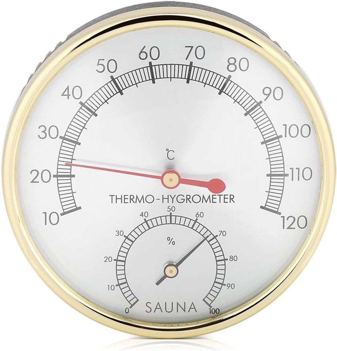 Sauna Hygrometer en Thermometer voor Binnengebruik, Nauwkeurige Temperatuur- en Vochtigheidsmeting voor de Sauna, Duurzaam en Betrouwbaar Design
