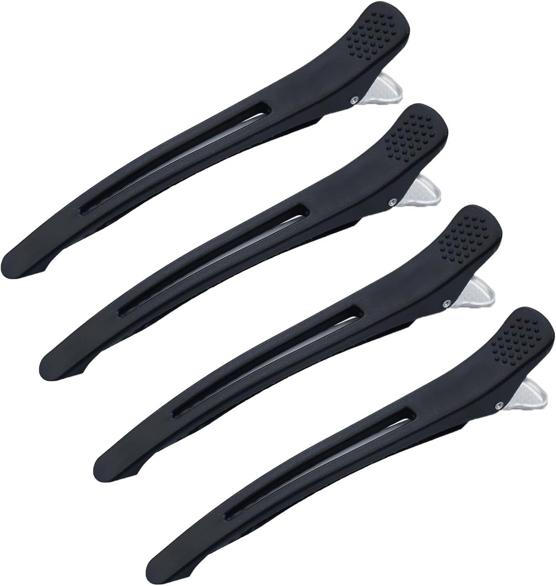 Professionele Haarspelden Set van 4 - Zwarte Duck Bill Clips voor Haarstyling en Make-up, Ideaal voor Kapsels en Haarverzorging