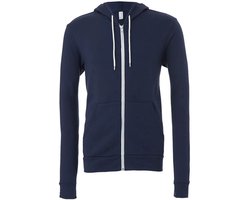 Bella+Canvas Unisex Poly-Cotton Fleece Full-Zip Hoodie CV3739 - Navy - L