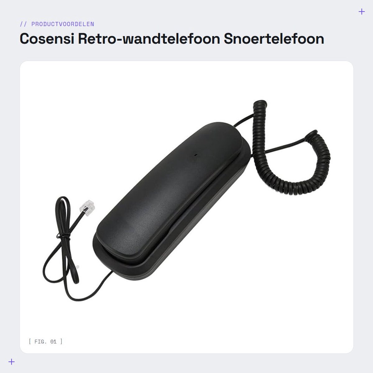 Inovra- Wandtelefoon Duidelijke Geluidskwaliteit - Retro Muurbevestiging - Handset met Mute-functie - Compact voor Bureau/Wand - Plug and Play Functie - Vaste Telefoon