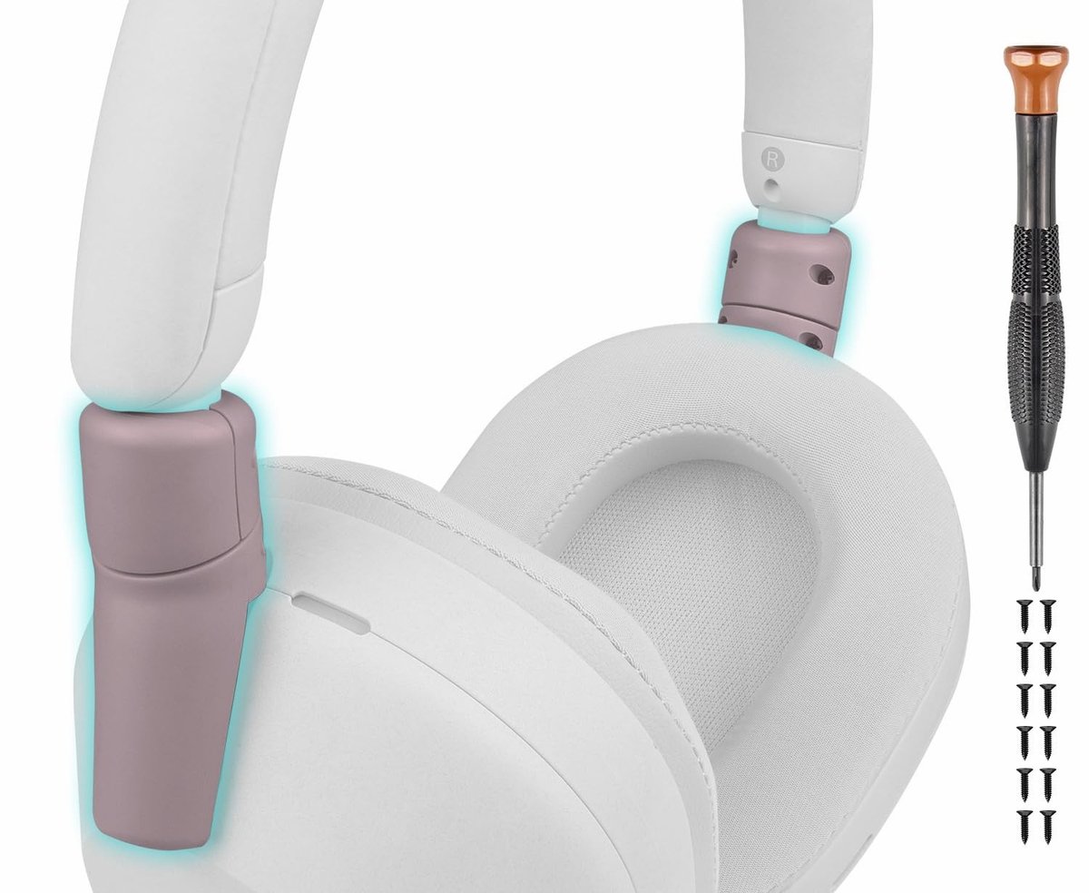 Inovra - SOULWIT Gebroken scharnier reparatie onderdeel voor Sony WH-1000XM5 (WH1000XM5), versterkte beschermende verbindingsstukken voor XM5 hoofdband headband, opvouwbare zijklep om breuk repareren voorkomen