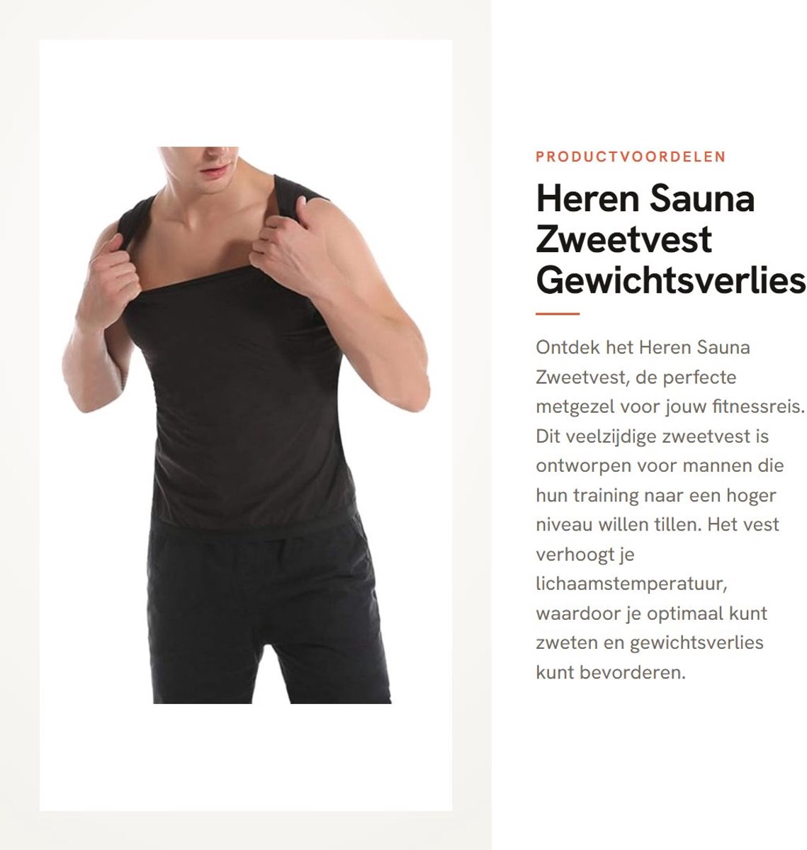 Dailygoods- Zweetvest Sneldrogend - Gewichtsverlies Trainer - Antislip - Lichtgewicht - Thermisch Polymeer - Waterdicht - Saunavest