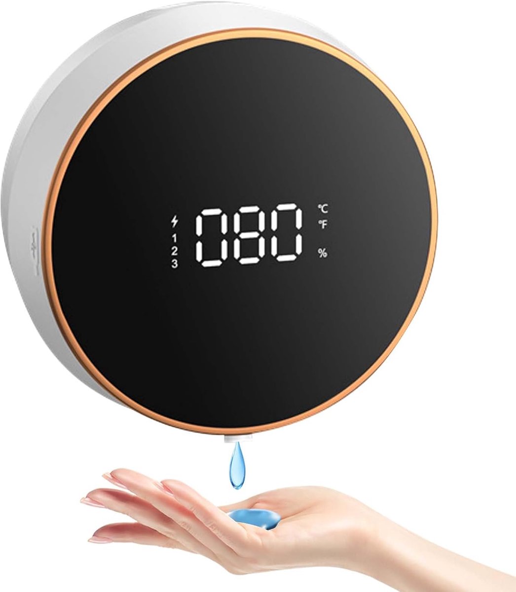 SnelShoppen - Automatische Zeepdispenser 300 ml, Muurbevestiging, Sensor, Geen Boren Nodig, Contactloos, Elektrisch voor Badkamer, Keuken en Kantoor (