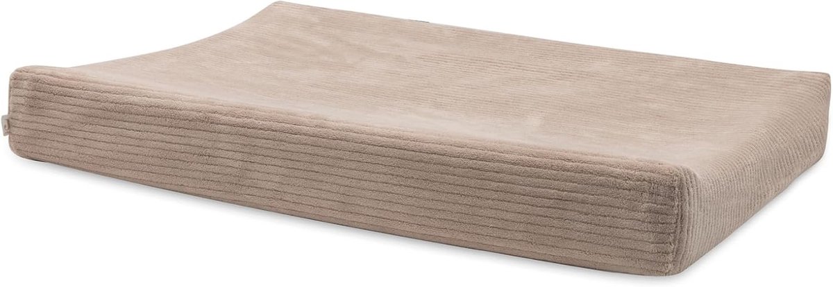 SnelShoppen - Aankleedovertrek Cloudy Rib Oatmeal 50 x 70 cm, Zacht Geribbeld Materiaal, Oeko-Tex Gecertificeerd, Perfect voor Aankleedkussen, Kindere