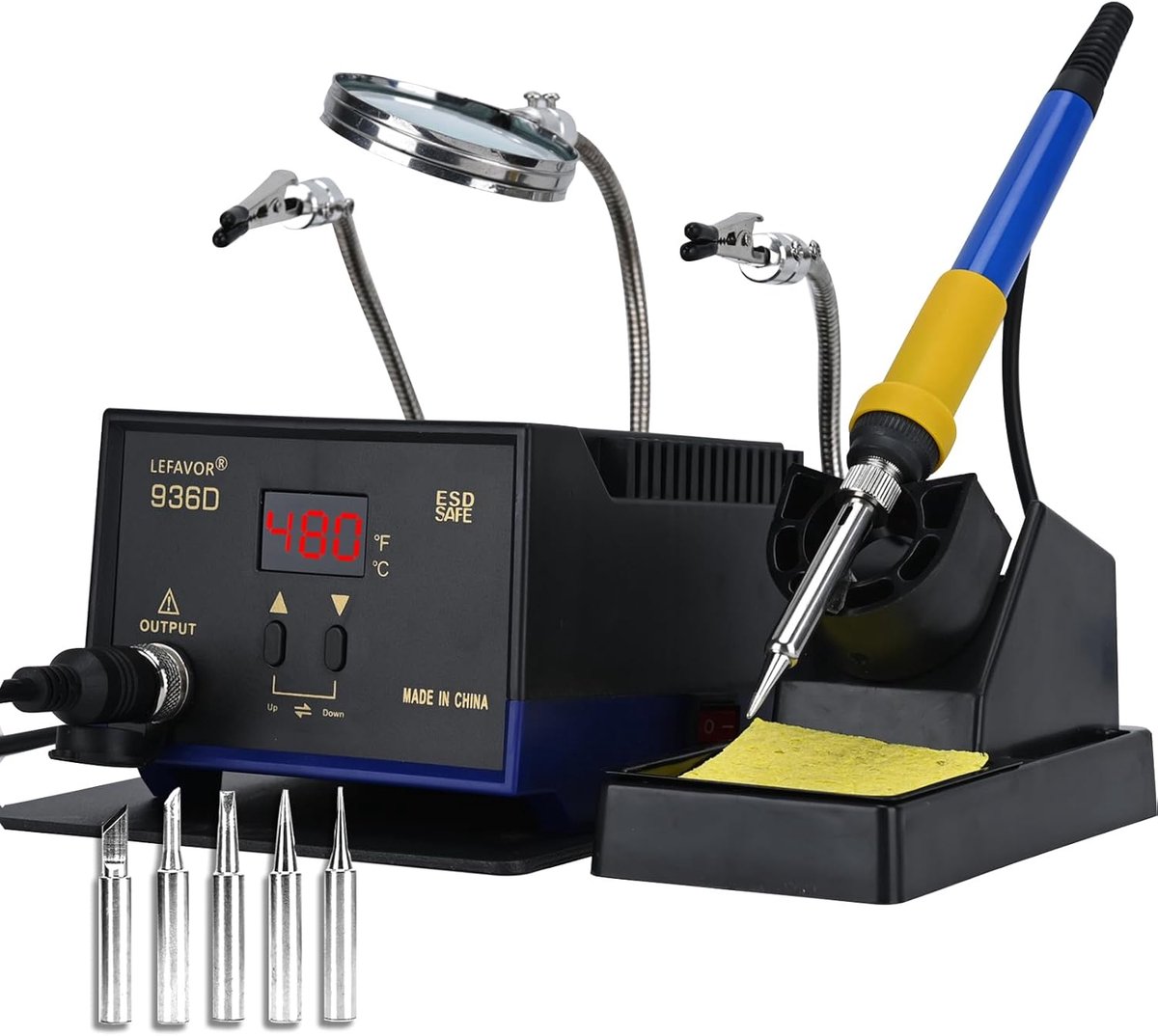 SnelShoppen - Digitale Soldering Station 936D, 60W, Instelbare Temperatuur, Soldering Pen, Industrieel Kwaliteit, Soldering Iron, Huishoudelijke Tool
