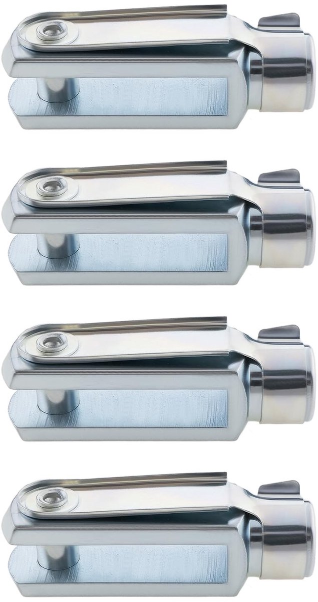Dailygoods- Clevis Gaffel 43mm Lengte - M6 Rechtsdraad - Veerspeld - Legering - Duurzaam - Betrouwbare Verbinding - Trekhaakvork