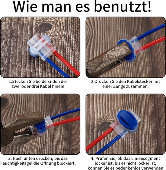 Thijox - Waterdichte Kabelverbinder voor Robotmaaier - 25 Aansluitklemmen en 5 Kabelklemmen - Ideaal voor Begrenzingskabel en Kabeluiteinden - Robuust — afbeelding 3