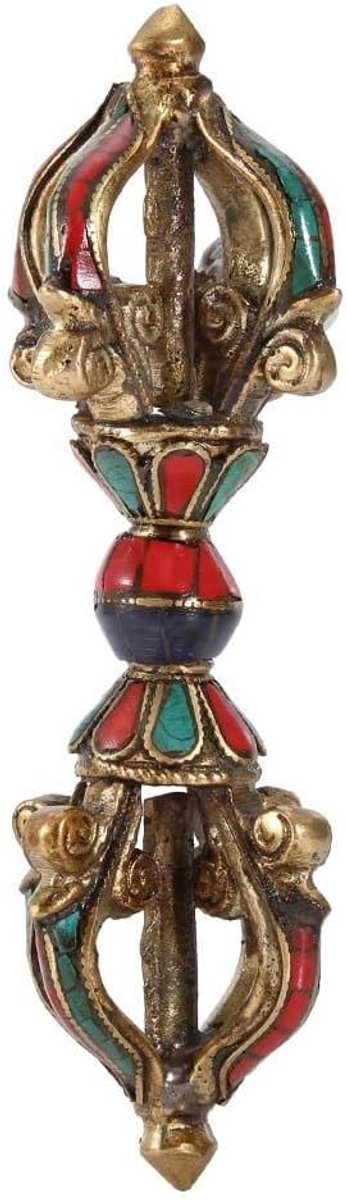 Vintage Vijfpunts Vajra Dorge, Boeddhistische Meditatie Tool voor Rituelen en Spirituele Praktijken, Religieuze Accessoire voor Innerlijke Rust en Balans