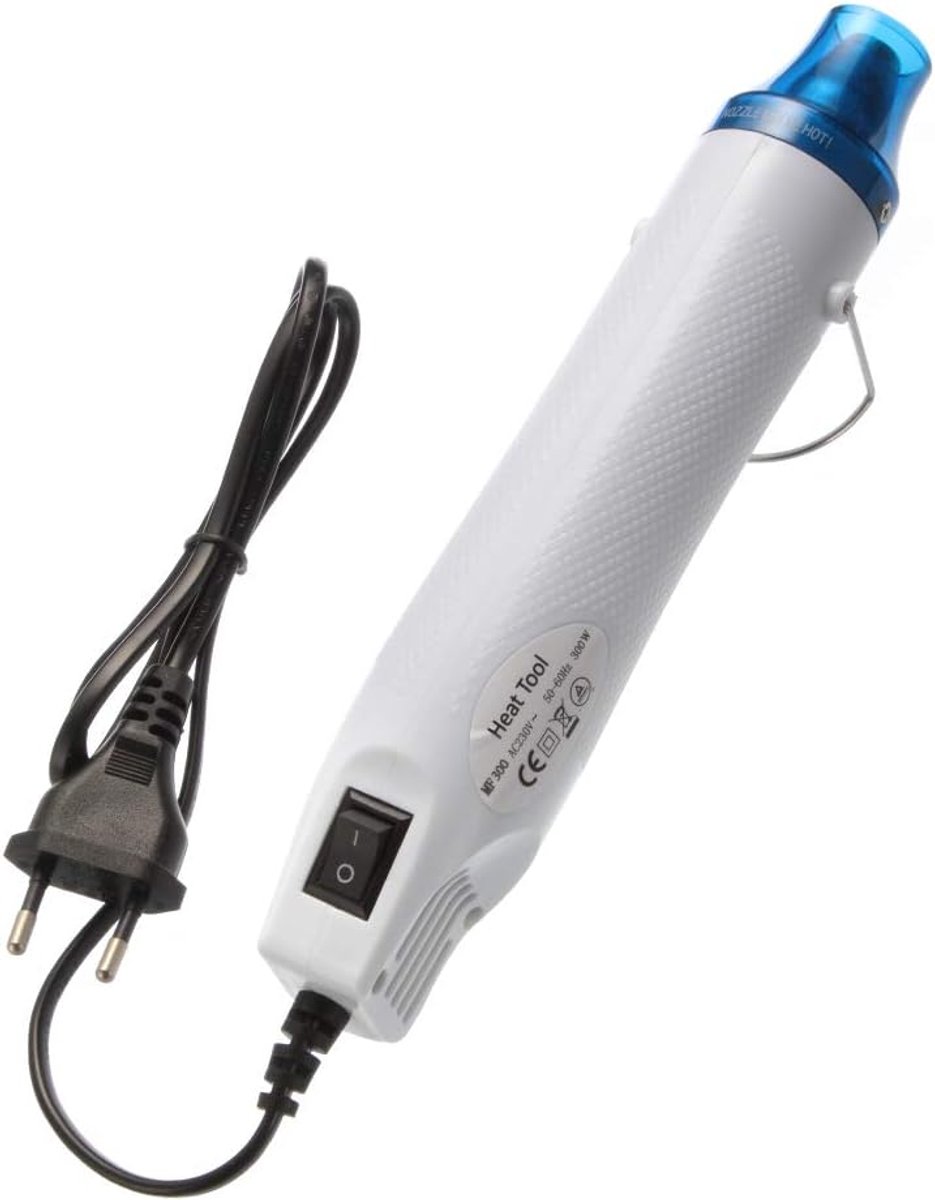 Thijox - Mini Heat Gun Electric 300W Heteluchtpistool voor Embossing Poeder, Drogen van Verf, Rubber Stempels en Kleine Kleiwerken - Ideaal voor DIY P