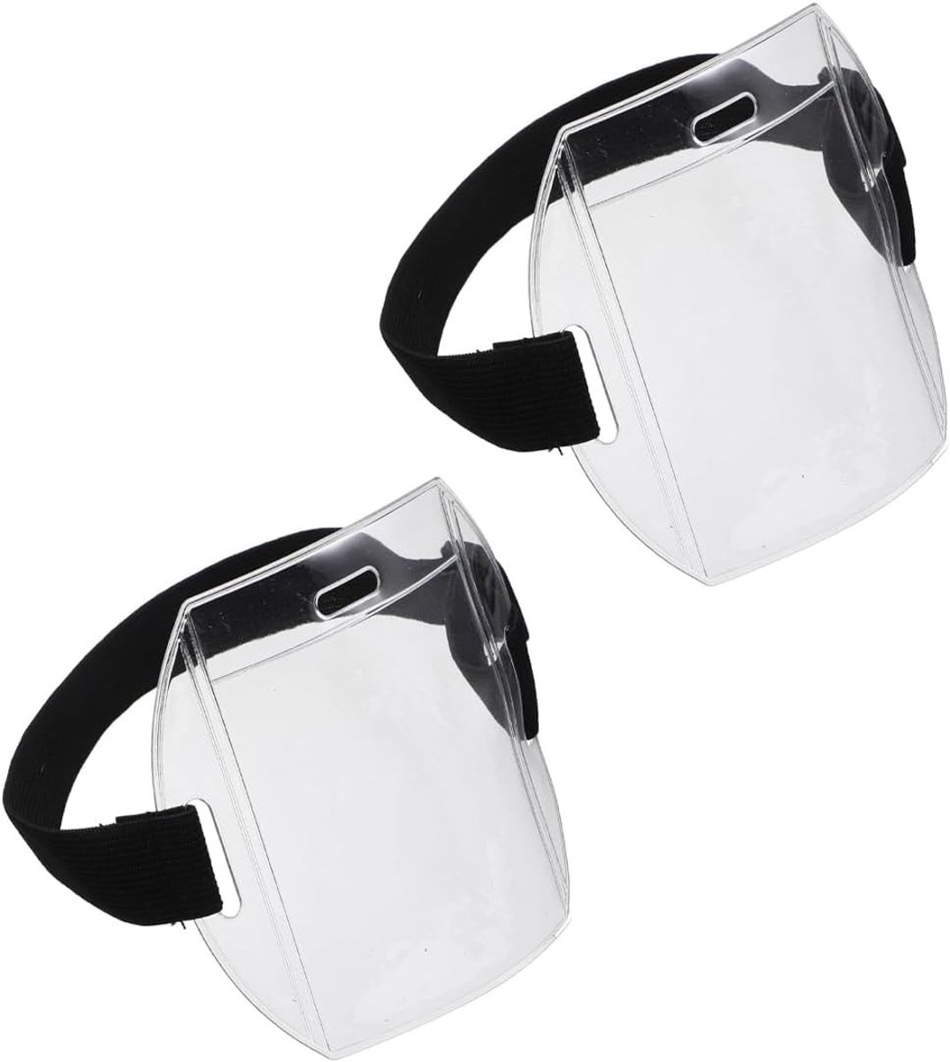 Transparante arm badge houders - 2 stuks, ideaal voor evenementen, conferenties en werkidentificatie