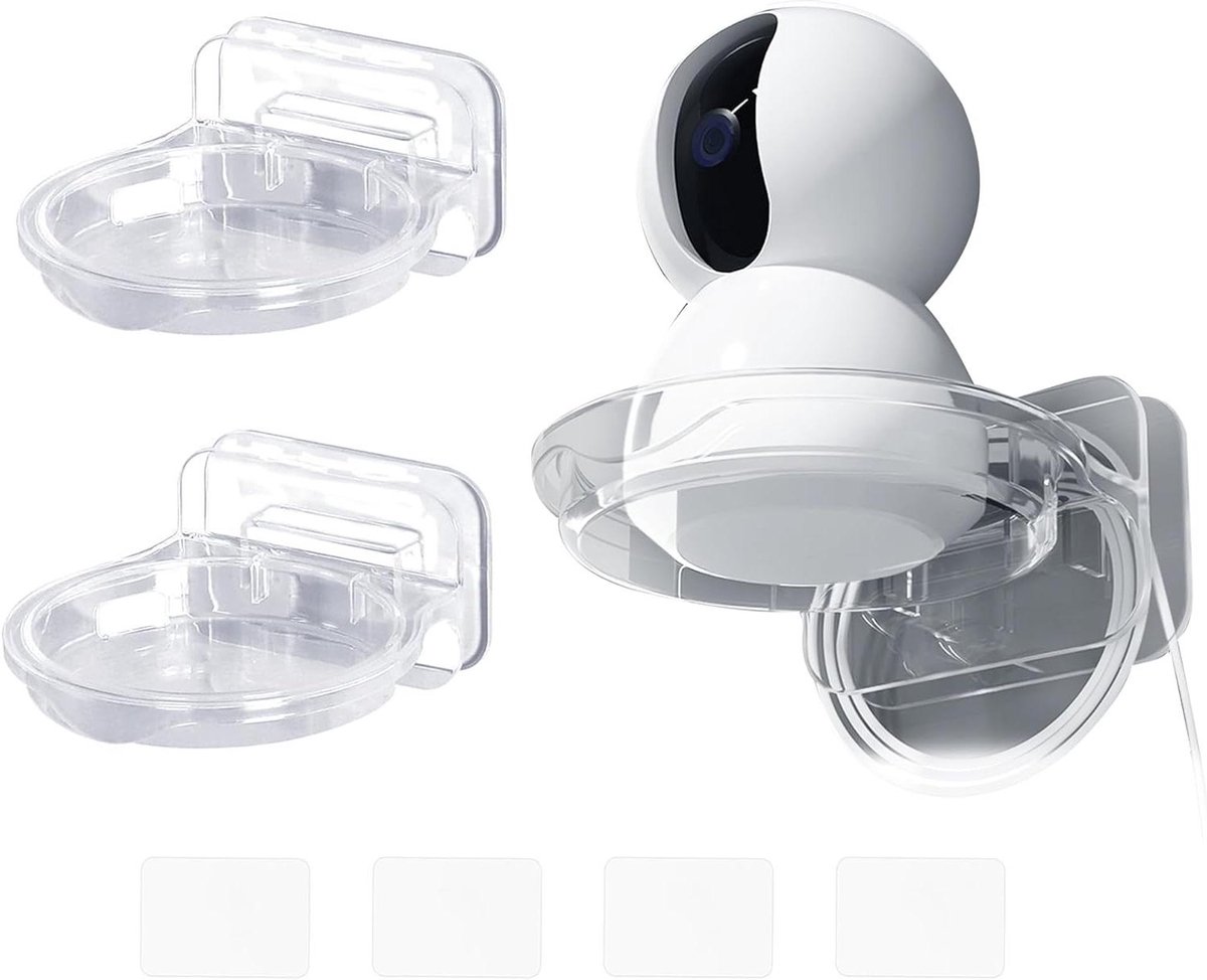 Camerahouder Set - Wandmontage Beugel - Beveiligingscamera Ophangen - Boorvrije Installatie - 2 Stuks - Wit