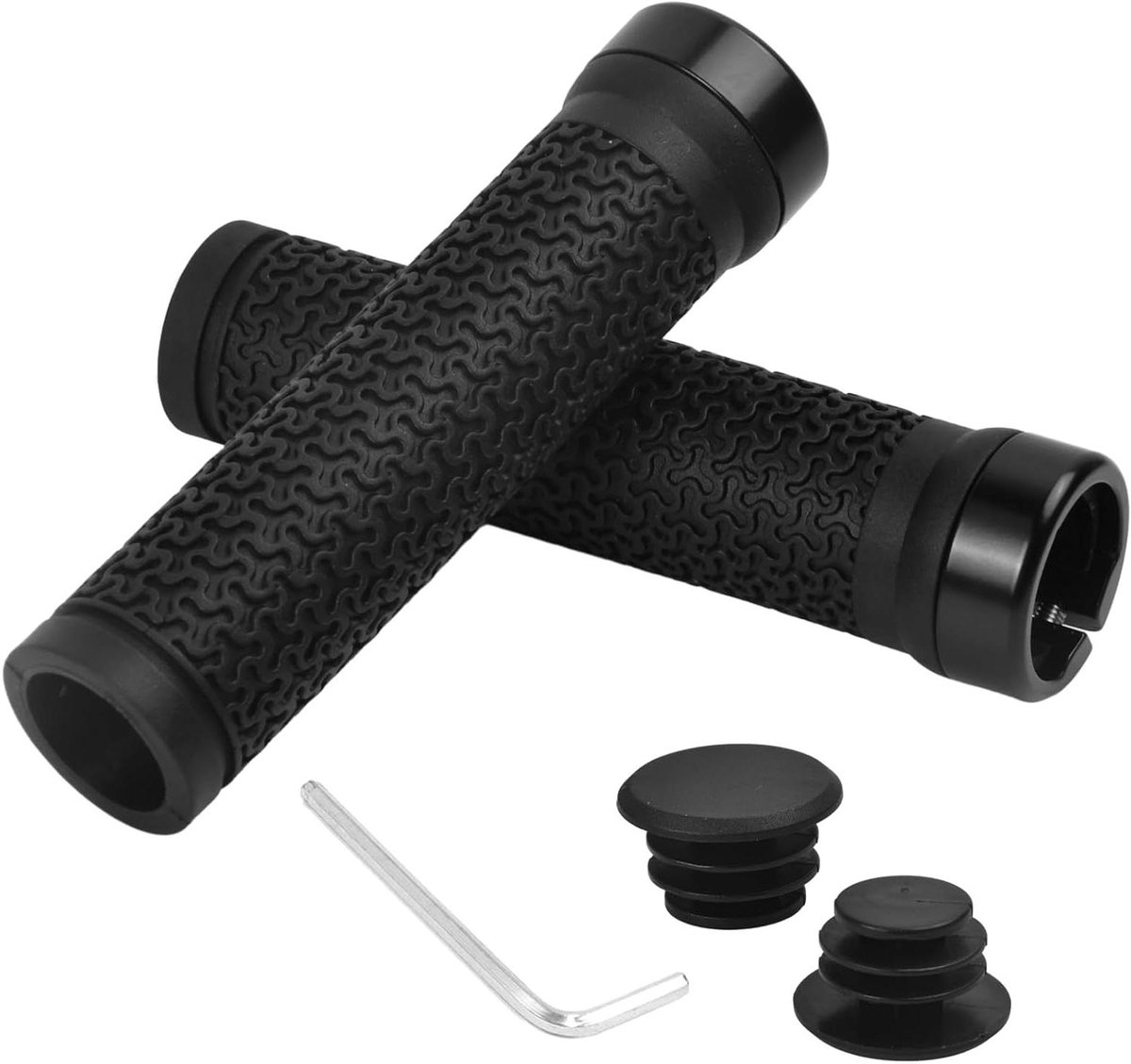 Fietsstuurgrepen Paar - Ergonomische Handvatten - Comfortabel Fietsen - Antislip & Schokdempend - 22 mm Stuur - Zwart