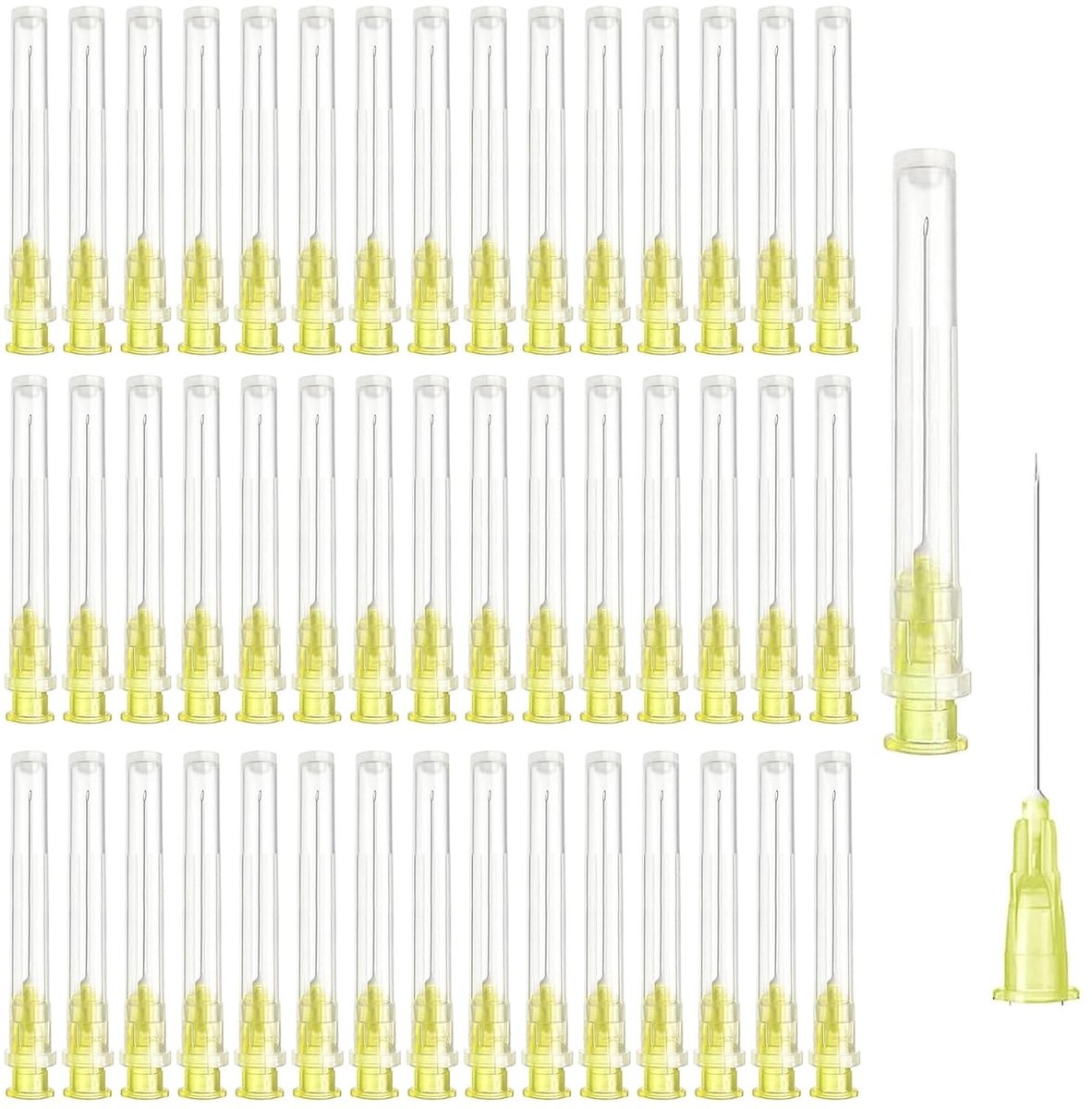 150 stuks 20 G (0,9 x 38 mm) roestvrijstalen afgiftetubes voor vloeistoffen, navullen, lijm en olie in laboratoria