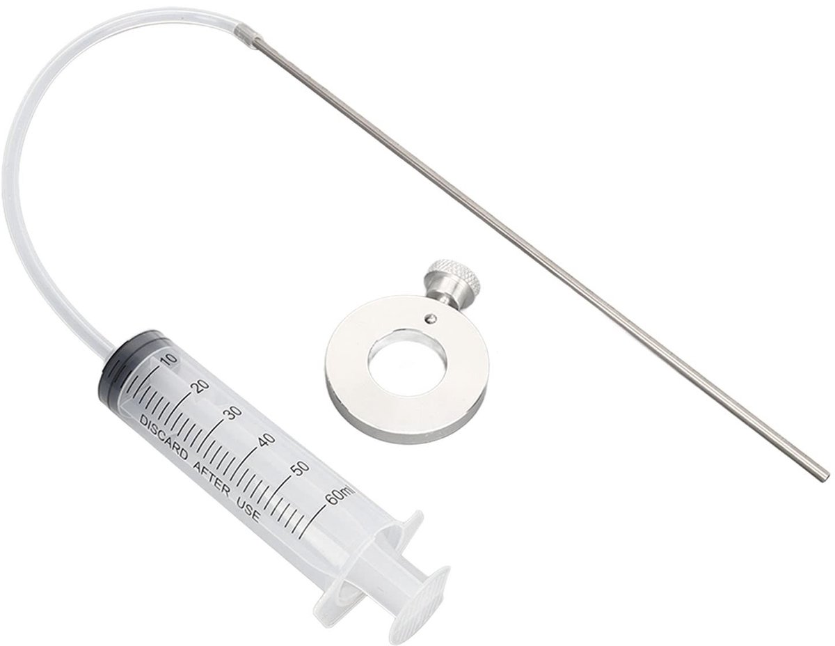 Dailygoods- Vorkoliepeilmeter - Motorvorkoliepeilgereedschap - Verstelbare Ring - Nauwkeurige Meting 0-300 mm - Inclusief 3 Accessoires - Handige Tool voor Motorfiets - Oliepeilmeter