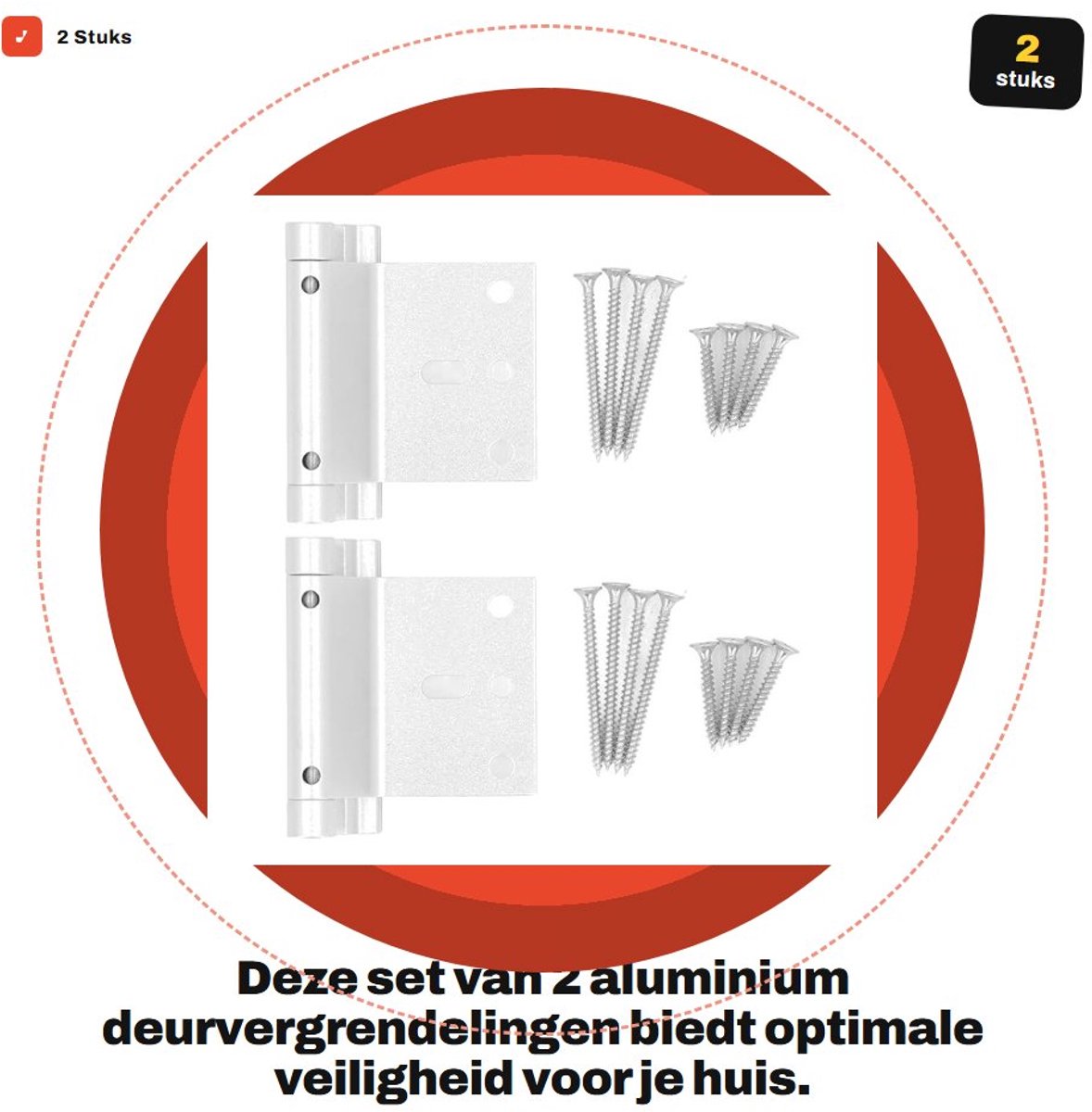 Dailygoods- Deurslot Veiligheid Vergrendeling - Kinderslot - Aluminium - 800lbs Kracht - Eenvoudige Ontgrendeling - Thuis Beveiliging - Deurbeslag