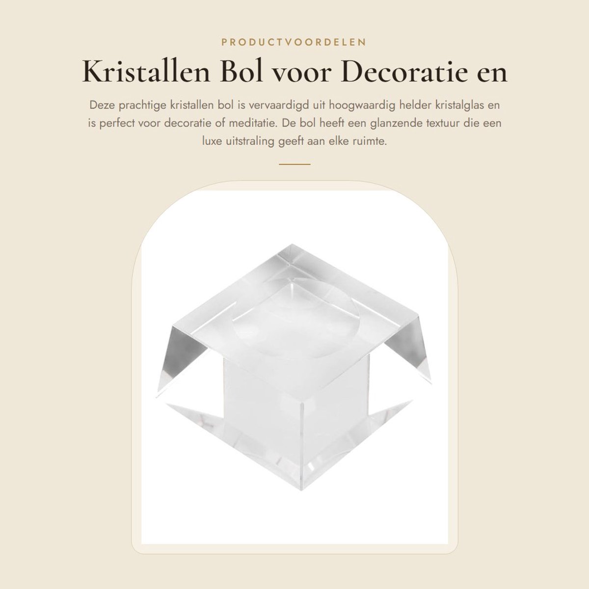 Dailygoods - Kristallen Bol voor Decoratie en Meditatie