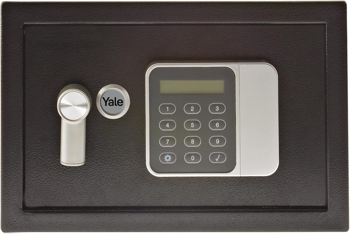 Thijox - Elektronische Kluis voor Gasten Small - YSG/200/DB2 - Met Alarm - Beveiliging voor Paspoorten, Geld en Sleutels - Eenvoudige Pincode Toegang