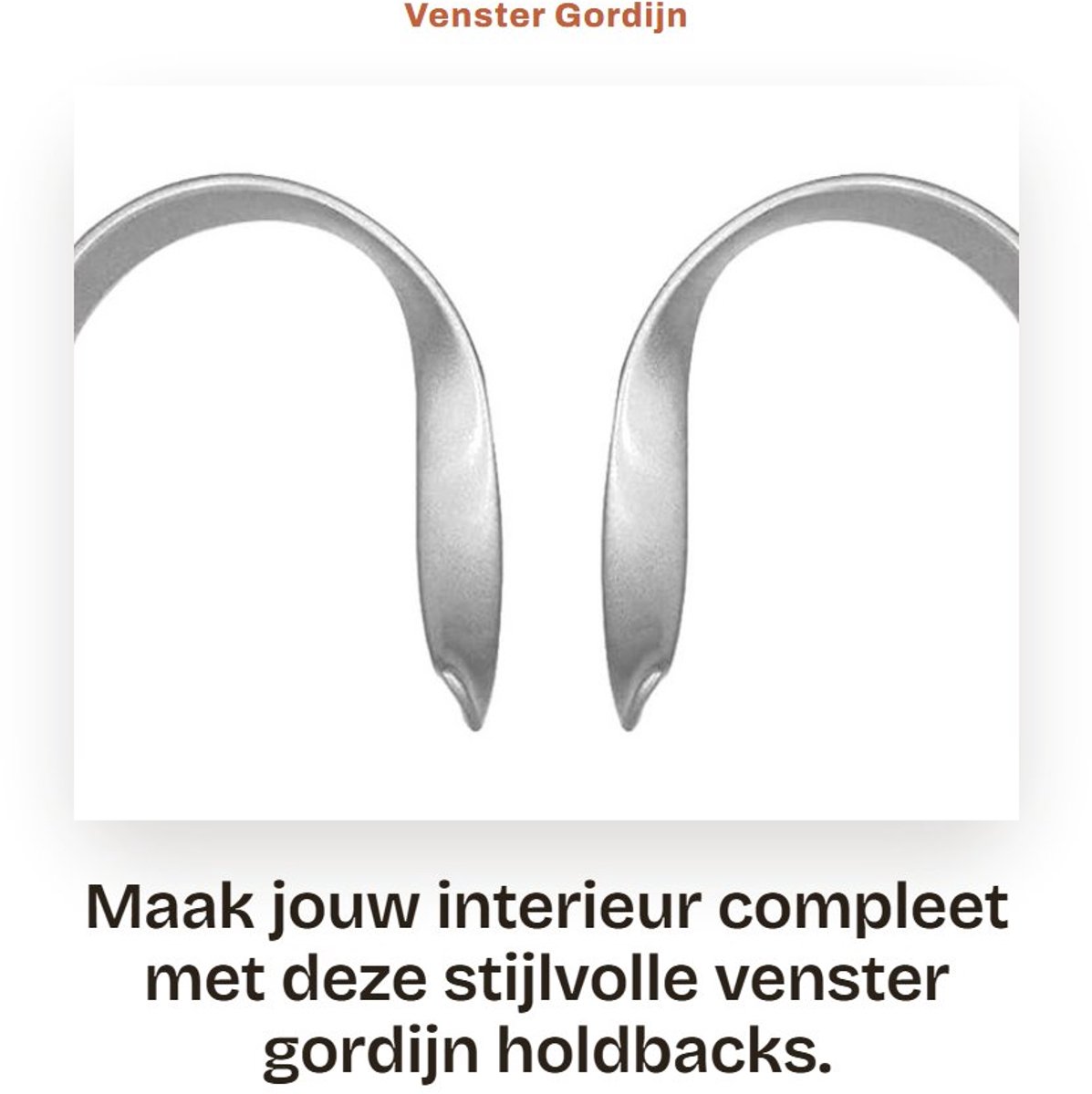 Dailygoods- Gordijn Holdback Set van 2 - Decoratieve Gordijnhouder - Aluminiumlegering - Kegelontwerp - U-Style Haak - Geschikt voor Kleding - Gordijnhaak