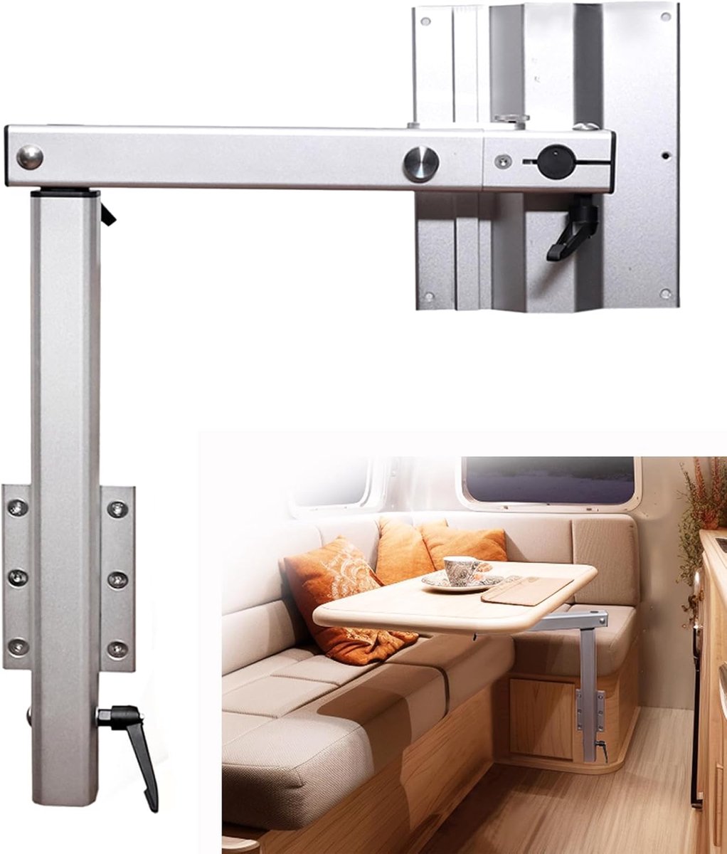 tafelpoten van aluminiumlegering, worden gebruikt voor campers, jachten, caravans en caravans. (zilver)