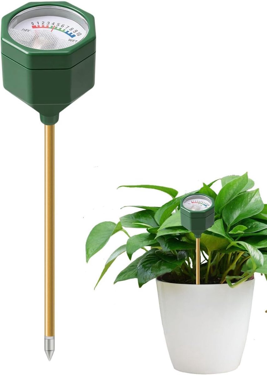 Bodemvochtigheidsmeter Nauwkeurige Watertester met Duidelijke Schaal | Bodemvochtmeter Voor Buitenplanten Voor Bloemen En Groenten Potplanten Tuin Gazon Verhoogde Bedden Kas Boerderij Bewatering