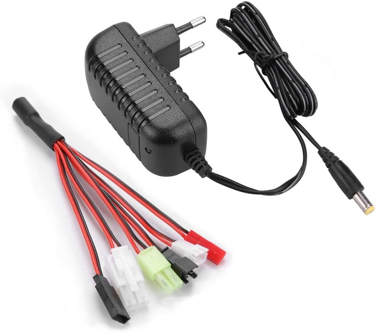 Airsoft oplader voor 2-10s NIMH/NICD accu's van RC auto RC boot RC vliegtuig drone airsoft modelbouw intelligente RC oplader met 5 universele adapters standaard Tamiya/Mini Tamiya/SM 2P/JST/Huan