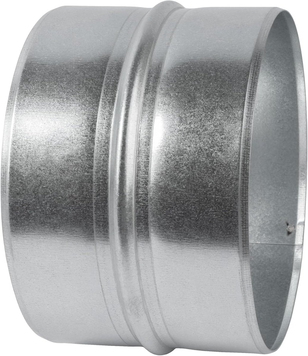 Systems 6" inch verzinkt stalen kanaalconnector - ronde verlenging van ventilatiekanalen - metalen ventilatiekoppeling - metalen slangkoppeling - gegalvaniseerde buisconnector