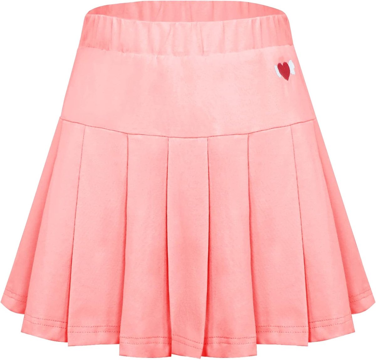 Plooirok voor kinderen, meisjes, skaterrok met broek, effen, sportrok, tennis, basic, plissé-rok, schattig katoen, 100-155 cm