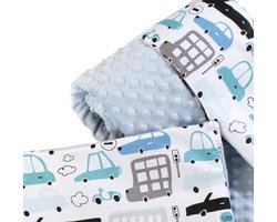 Kinderdeken met kussen 100% Katoen Minky Grote Bilaterale Set 75x100 + 35x30cm Multifunctioneel Wieg en Kinderwagen Medi Partners