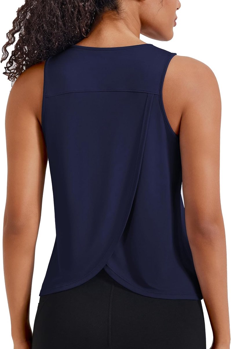 Dames Tanktop Zomer Tops Tanktops Met Open Rug Trainingsmodel Racerback