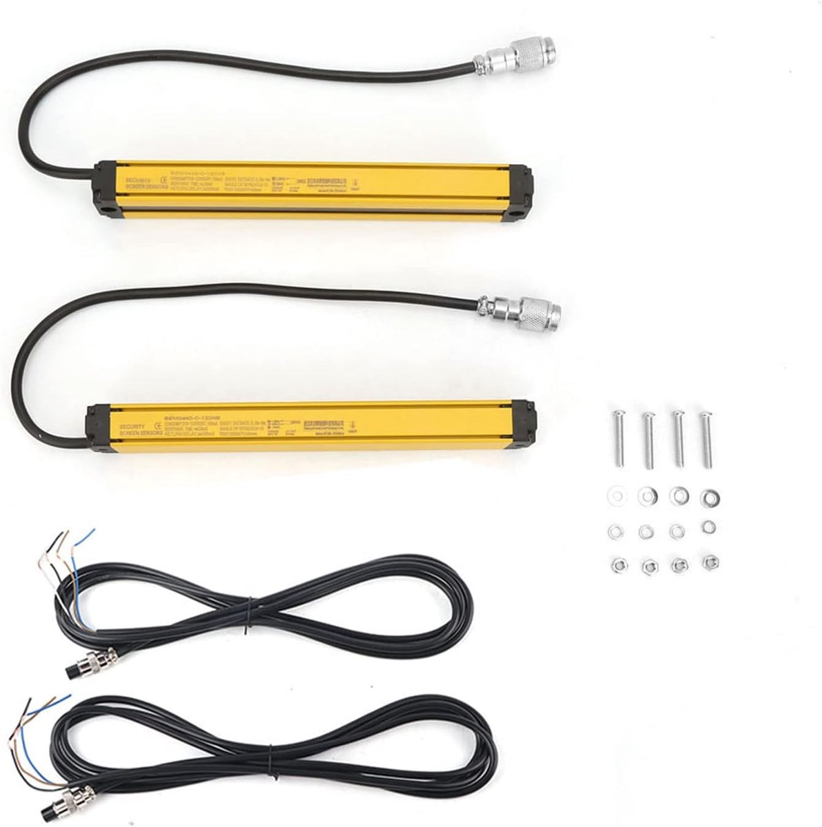Veiligheidslichtgordijnsensoren, Hoge Kwaliteit A-serie Lichtgordijnsensorschakelaar Veiligheidslichtrooster Beveiligingsapparaat DC10-30V(4 Beams（BEM0440-C-120NB）)