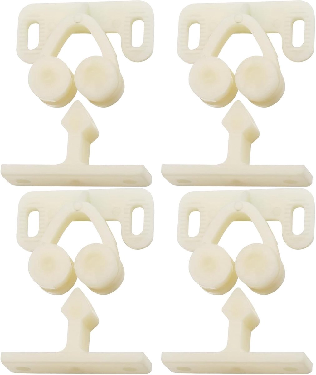 4 stuks Plastic Deurstop Beige 35x14mm voor Kast Caravan Kast Motorhomes Boot Deurbevestiging (Type D)