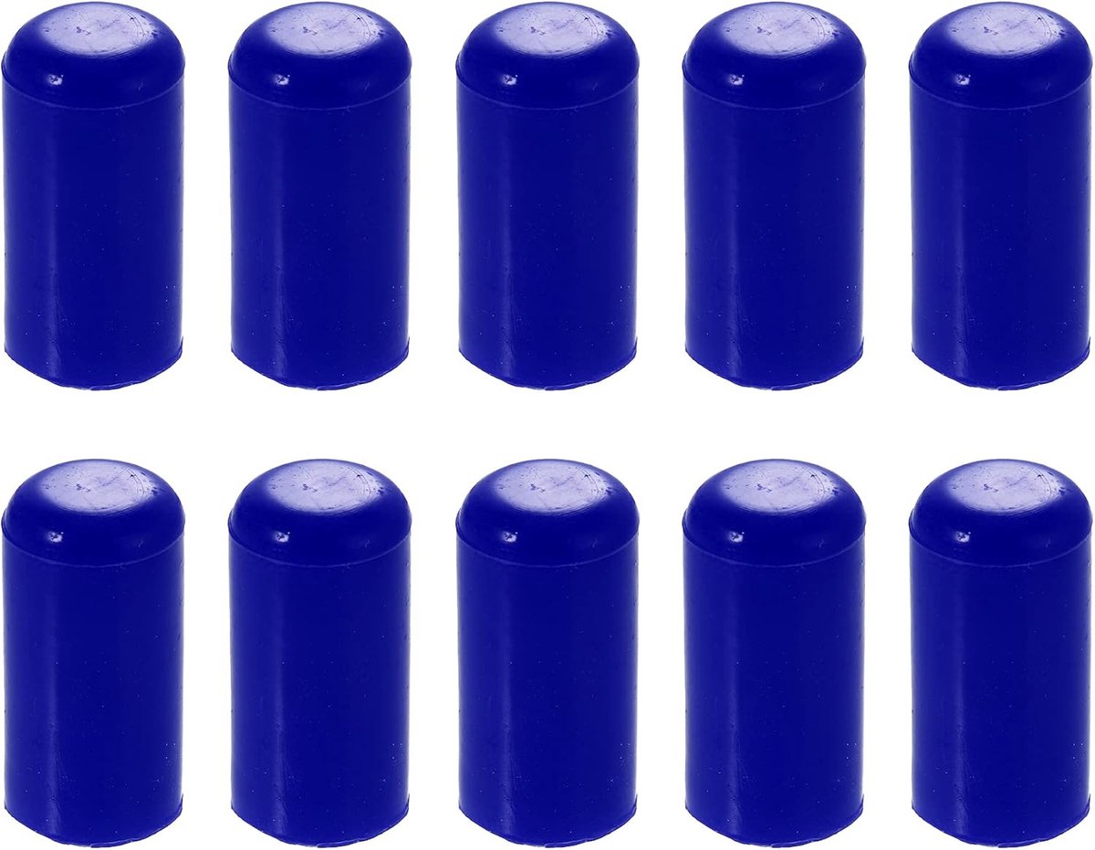 AUTOHAUX 10 stuks auto siliconen slangkappen aanzuigslang eindstop blauw 8 mm / 0,31"
