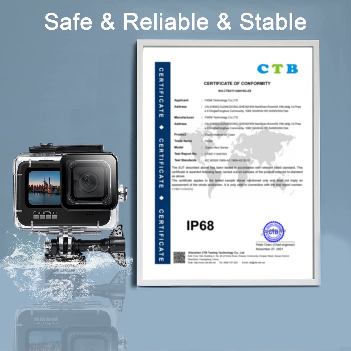 Waterdichte hoes voor GoPro Hero 12/11/10/9 - Onderwaterduikbehuizing - Inclusief beugelaccessoires - SnelShoppen