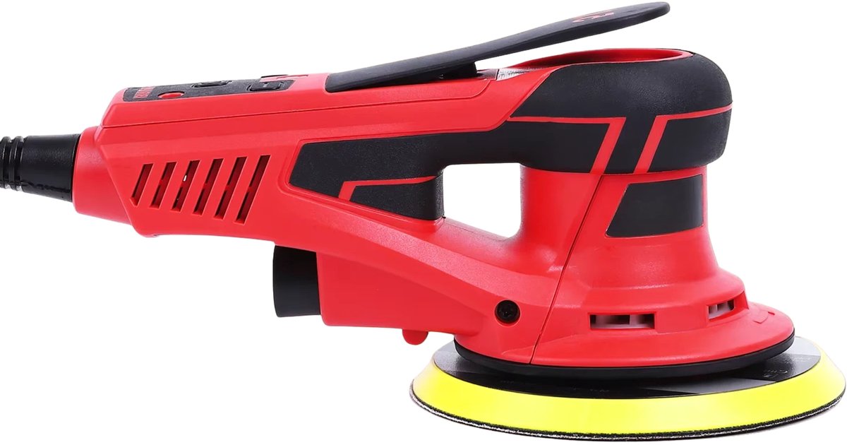6-Inch Elektrische Excentrische Schuurmachine - Voor Houtbewerking & Detailwerk - 350W Borstelloos - 6 Variabele Snelheden